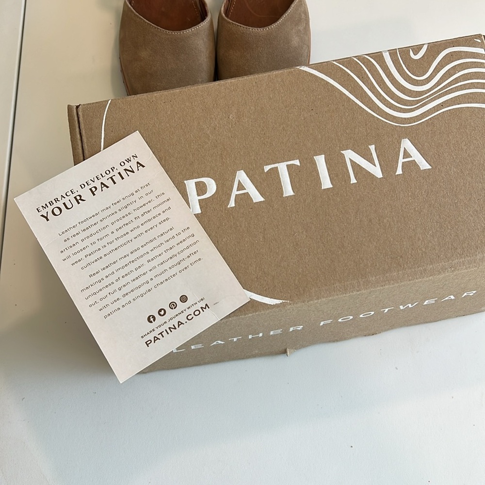 Patina - leather heeled Mary Jane’s, clogs, suede - Picture 14 of 14